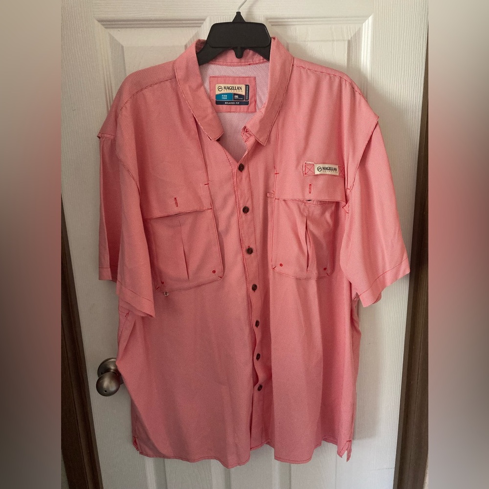 Magellan Outdoors Men's Coral Button Down Shirt 2XL